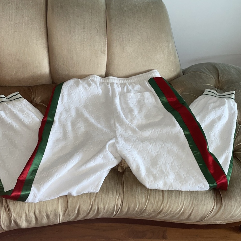 New Gucci mens terry cloth jogging pants - Picture 12 of 13